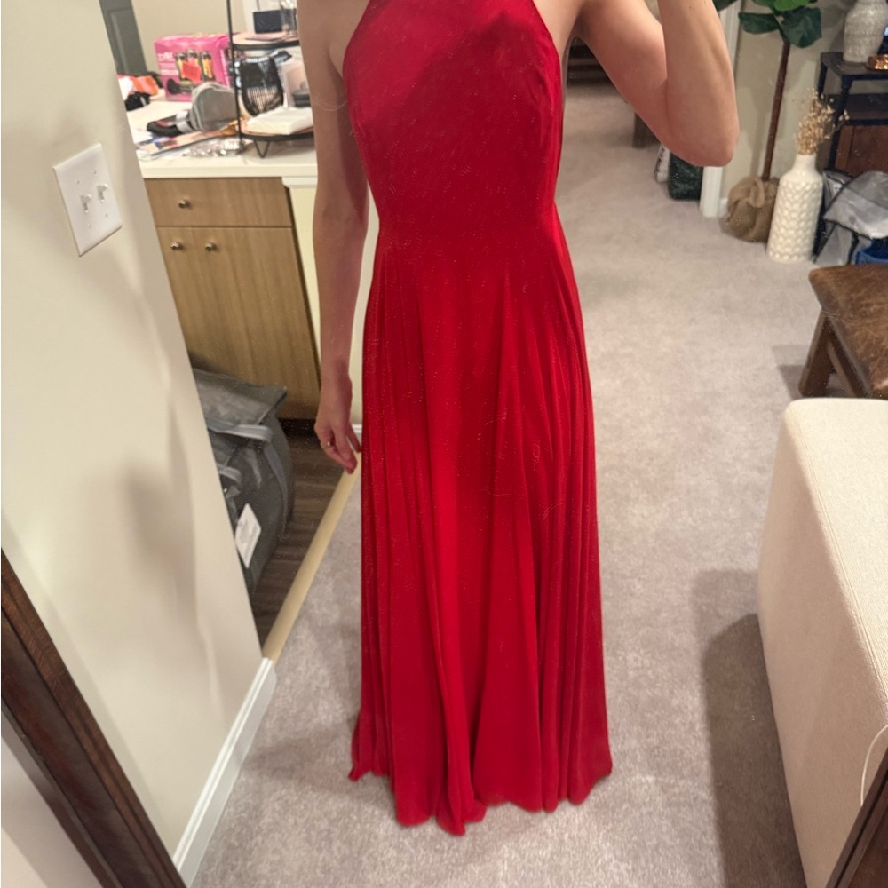Lulu's Vibrant Red Maxi Dress